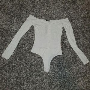 Never worn, Ribbed, Off the shoulder, bodysuit
